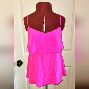 Lilly Pulitzer XS Hot Pink Silk Strappy Blouse